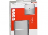 Звонок беспроводной Legrand комплект Премиум 30 рингтонов + Mpr3 дальность 200 м, IP54, алюминий