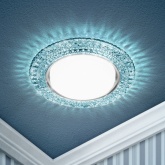 Декоративный светильник ЭРА DK LD26 BL/WH GX53 со светодиодной подсветкой, голубой