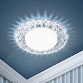 Декоративный светильник ЭРА DK LD25 SL/WH GX53 со светодиодной подсветкой, прозрачный