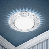 Декоративный светильник ЭРА DK LD24 SL/WH GX53 со светодиодной подсветкой, прозрачный