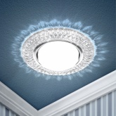 Декоративный светильник ЭРА DK LD23 SL/WH GX53 со светодиодной подсветкой, прозрачный