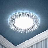 Декоративный светильник ЭРА DK LD20 SL/WH GX53 со светодиодной подсветкой, прозрачный