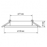 Светильник встраиваемый TDM СВ 03-14 GX53 230В LED подсветка 5 Вт зеркальный/хром