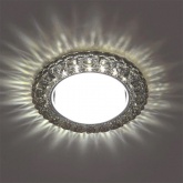 Светильник встраиваемый с белой LED подсветкой Feron CD4045 GX53 серый, хром, без лампы