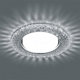 Светильник встраиваемый белая LED подсветка Feron CD4043 потолочный GX53 без лампы прозрачный хром