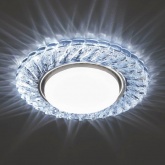 Светильник встраиваемый с белой LED подсветкой Feron CD4021 15W потолочный GX53 без лампы прозрачный