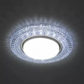 Светильник встраиваемый белая LED подсветка Feron CD4020 потолочный GX53 без лампы прозрачный хром