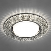 Светильник встраиваемый с белой LED подсветкой Feron CD4032 GX53 прозрачный, хром, без лампы