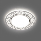 Светильник встраиваемый с белой LED подсветкой Feron CD9902 GX53 белый, без лампы