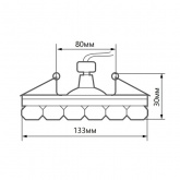 Светильник встраиваемый с белой LED подсветкой Feron CD4031 потолочный GX53 без лампы, прозрачный