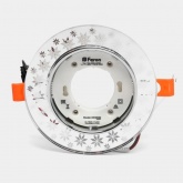Светильник встраиваемый с белой LED подсветкой Feron CD4030 потолочный GX53 без лампы, прозрачный