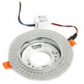 Светильник встраиваемый с белой LED подсветкой Feron CD4028 потолочный GX53 без лампы прозрачный