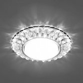 Светильник встраиваемый с белой LED подсветкой Feron CD4026 GX53 прозрачный, без лампы