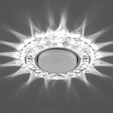 Светильник встраиваемый с белой LED подсветкой Feron CD4024 потолочный GX53 без лампы прозрачный