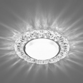 Светильник встраиваемый с белой LED подсветкой Feron CD4023 потолочный GX53 без лампы прозрачный