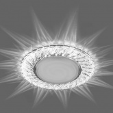 Светильник встраиваемый с белой LED подсветкой Feron CD4021 потолочный GX53 без лампы прозрачный