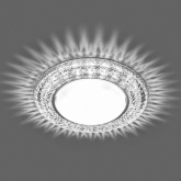 Светильник встраиваемый с белой LED подсветкой Feron CD4020 потолочный GX53 без лампы прозрачный