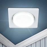 Светильник ЭРА KL71 WH/1 (к) под лампу Gx53 квадратный, белый