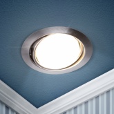 Светильник ЭРА KL35 А SCH под лампу GX53, 220V, поворотный, сатин хром