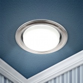 Светильник ЭРА KL35 SN/CH под лампу GX53, 220V, сатин никель/хром