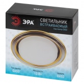 Светильник ЭРА KL35 SN/G под лампу GX53, 220V, сатин никель/золото