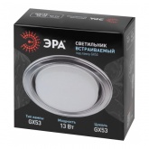 Светильник ЭРА KL35 SL/CH под лампу GX53, 220V, серебро/хром