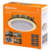 Светильник встраиваемый TDM СВ 01-07 GX70-H5, 220 В, 50 Гц, без рефл., золото,