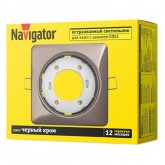 Светильник Navigator 93 023 NGX-S2-005-GX53 квадрат черный хром