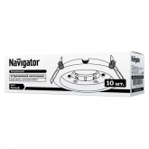 Светильник встраиваемый точечный Navigator 14 140 NGX-R1-001-GX53-PACK10 круг металл белый