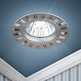 Светильник встраиваемый ЭРА KL33 AL/SL/1 алюминиевый MR16 12V 50W серебро