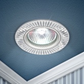 Светильник встраиваемый ЭРА KL32 AL/SL/1 алюминиевый MR16 12V 50W серебро