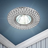 Светильник встраиваемый ЭРА ST4 CH/WH/1 штампованный MR16,12V/220V, 50W белый/хром