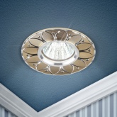 Светильник ЭРА литой алюминевый MR16 12V/220V 50W KL42 SL/GD серебро/золото (5055398657270)