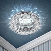 Светильник ЭРА декор Круглый с мелкими хрусталиками DK16 CH/WH хром/прозрачный (5055398625804)