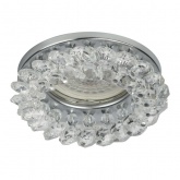 Светильник ЭРА декор Круглый с мелкими хрусталиками DK16 CH/WH хром/прозрачный (5055398625804)