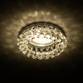 Светильник ЭРА декор Круглый с мелкими хрусталиками DK16 CH/WH хром/прозрачный (5055398625804)