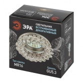 Светильник ЭРА декор Круглый с мелкими хрусталиками DK16 CH/WH хром/прозрачный (5055398625804)