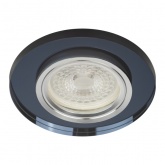 Светильник ЭРА декор стекло круглое DK7 CH/BK MR16 12V/220V 50W хром/черный (5055398625781)