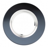 Светильник ЭРА декор стекло круглое DK7 CH/BK MR16 12V/220V 50W хром/черный (5055398625781)