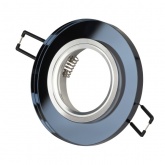 Светильник ЭРА декор стекло круглое DK7 CH/BK MR16 12V/220V 50W хром/черный (5055398625781)