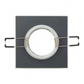 Светильник ЭРА декор стекло квадрат DK8 CH/BK MR16 12V/220V 50W хром/черный (5055398625774)