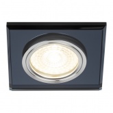 Светильник ЭРА декор стекло квадрат DK8 CH/BK MR16 12V/220V 50W хром/черный (5055398625774)