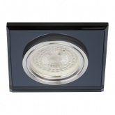 Светильник ЭРА декор стекло квадрат DK8 CH/BK MR16 12V/220V 50W хром/черный (5055398625774)