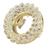 Светильник ЭРА декор Круглый с мелкими хрусталиками, DK16 GD/WH золото/прозрачный (5055398624456)