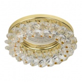 Светильник ЭРА декор Круглый с мелкими хрусталиками, DK16 GD/WH золото/прозрачный (5055398624456)