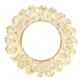 Светильник ЭРА декор Круглый с мелкими хрусталиками, DK16 GD/WH золото/прозрачный (5055398624456)