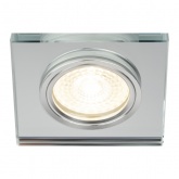 Светильник ЭРА декор стекло квадрат DK8 CH/WH MR16 12V/220V 50W хром/зеркальный (5055398625422)