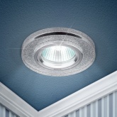 Светильник ЭРА декор стекло DK7 CH/SHSL MR16 12V/220V 50W хром/серебряный блеск (5055398624203)