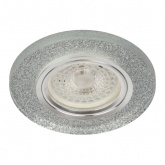 Светильник ЭРА декор стекло DK7 CH/SHSL MR16 12V/220V 50W хром/серебряный блеск (5055398624203)