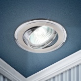 Светильник ЭРА KL22 А SN/CH литой поворотный Двойной контур MR16,12V/220V 50W сатин никель/хром